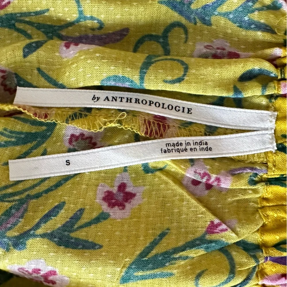 Anthropologie The Magnolia Floral Open Back Romper Size S - Picture 10 of 14